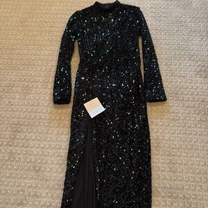 Moda Glam sequined gown NWT
